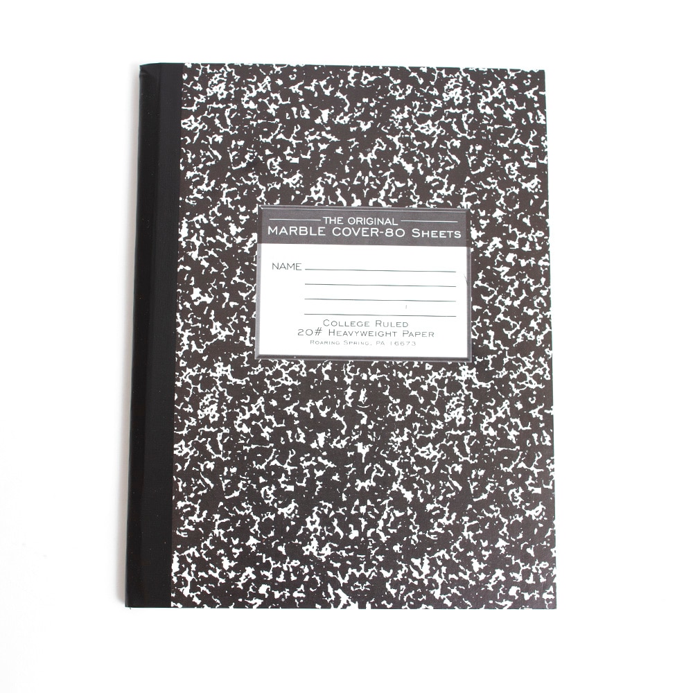 Roaring Spring, Black, Composition Book, Art & School, College Ruled, 80 count, 81548